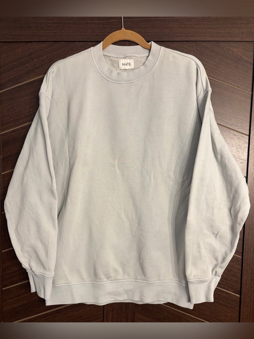 Mate The Label blue grey crewneck sweatshirt oversized xs/s